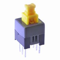 Миниатюрная кнопка без фиксации RUICHI PB22E07, DPDT, 7x7x12 мм, 0,1 А, 30 В, 70 мОм, монтаж на плату | код 58517 | Ruichi