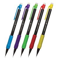 Карандаш механический STAFF, корпус черный, детали ассорти, резиновый грип, ластик, 0,5 мм, 181422 | код 181422 | STAFF