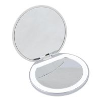 Зеркало карманное ULK-F72 DIM/RECH WHITE с подсветкой (1Х+2Х) с диммером Серия Backstage Аккумулятор Li-Ion 300мАч в/к Белый ТМ | код UL-00007898 | Uniel