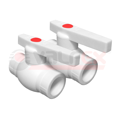 Кран шаровой 40 Optima металл. шар полипропиленовый PPR белый | код VALF 10145040 | VALFEX