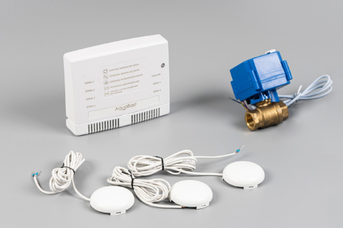 Комплект защиты от протечки воды AquaBast Line Коттедж 3/4' 1 кран 3 датчика | код 135 | Бастион