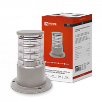 Светильник уличный напольный НБУ ART-PS-A60-GR алюм под А60 Е27 300мм серый IP54 IN HOME | код 4690612048482 | IN HOME