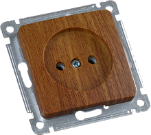 MASTER Розетка одноместная скрытой установки, в рамку, дуб | код РС16-401-05 | HEGEL