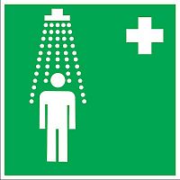 Знак медицинского и санитарного назначения EC 03 Пункт приема гигиенических процедур (душевые) 200х200 мм, пленка самоклеящаяся ГОСТ Р 12.4.026-2015 EKF | код an-ec-03 | EKF
