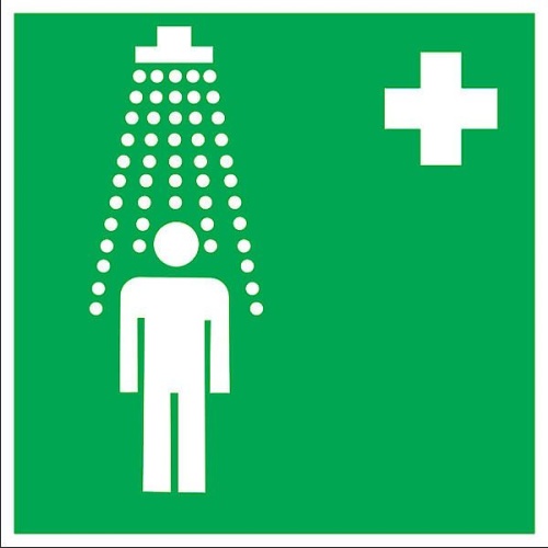 Знак медицинского и санитарного назначения EC 03 Пункт приема гигиенических процедур (душевые) 200х200 мм, пленка самоклеящаяся ГОСТ Р 12.4.026-2015 EKF | код an-ec-03 | EKF