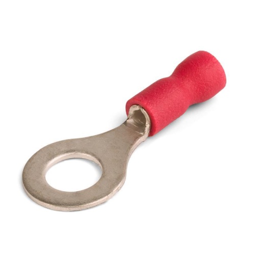 Наконечники кольцевые изолированные с ПВХ манжетой (НКИ) 1,5–5 красные (100 шт/уп) Промрукав | код PR08.10406 | ПРОМРУКАВ