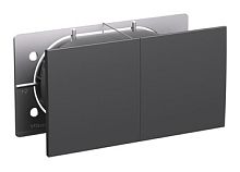 ATLASDESIGN РОЗЕТКА двойн. с заз.со штор.со сдвиж. крышк, 16А, в сборе, БАЗАЛЬТ | код ATN001428 | Systeme Electric