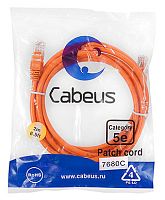 Cabeus PC-UTP-RJ45-Cat.6-1m-OR Патч-корд U/UTP, категория 6, 2xRJ45/8p8c, неэкранированный, оранжевый, PVC, 1м | код 8698c | Cabeus