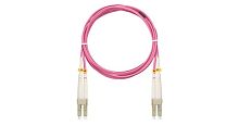 Шнур волоконно-оптический соединительный многомод. 50/125мкм стандарта ОM4 LC/UPC-LC/UPC двойн. LSZH нг(A)-HFLTx 2мм маджента 2м NIKOMAX NMF-PC2M4C2-LCU-LCU-002
