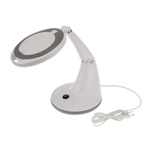 Лупа настольная 3D+12D 48 LED, белая | код 31-0245 | REXANT фото 3
