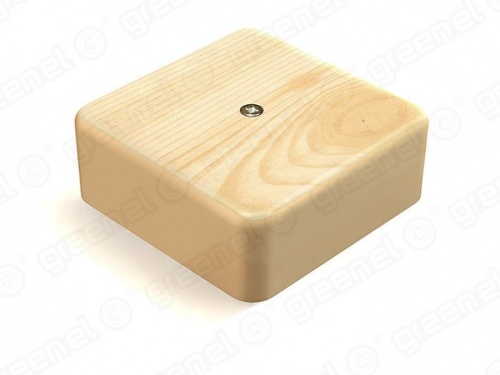 Коробка распределительная для наружного монтажа с кабель-каналом 100х100х44мм, IP40, цвет-СОСНА GE41221-11 | код GE41221-11 | GREENEL