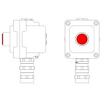 Взрывонепроницаемый пост управления из алюминия LCSD-01-B-MC-L1R(220)x1-PCMB-KA3MHK / 1Ex d IIB T5 Gb / Ex tb IIIC T95°С Db IP66 | код LCSD21000020 | DKC