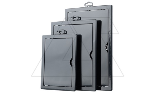 Лючок ревизионный 315х165мм, для отверстия 300x150мм, графит, пластик | код 02-805aGR | airRoxy Лючок ревизионный 315х165мм, для отверстия 300x150мм, графит, пластик | код 02-805aGR | airRoxy