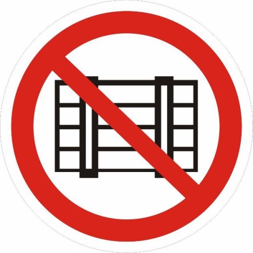 Знак P 12 Запрещается загромождать проходы и (или) складировать 200х200 мм, пленка самоклеящаяся ГОСТ Р 12.4.026-2015 EKF | код an-p-12 | EKF