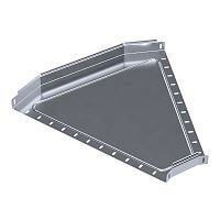 Угол горизонтальный 45 градусов Стандарт INOX (AISI 316) 600х50 Промрукав | код PR16.3452 | ПРОМРУКАВ