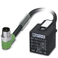 Кабель для датчика / исполнительного элемента SAC-3P-M12MR/1,5-PUR/A-1L-Z | код 1439353 | PHOENIX CONTACT