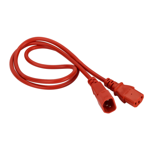 Шнур питания C13-C14, 3х0.75, 220В, 10А, красный, 1.5 метра | код LAN-PP13/14-1.5-RD | LANMASTER Шнур питания C13-C14, 3х0.75, 220В, 10А, красный, 1.5 метра | код LAN-PP13/14-1.5-RD | LANMASTER