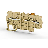 307 450, Клеммник пруж.быстрозажимной (Push in) 3-х выводной, с размыкателем, 2,5 мм.кв., (бежевый), PYK 2,5EA | код 0.0.0.3.07450 | KLEMSAN