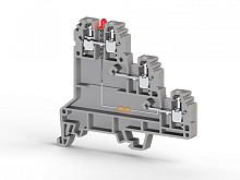 309 519, Клеммник 3-х ярусный для датчиков, 2,5мм.кв., с индикацией 24 VDC, (серый), PUK 3 SLD (PNP)/NM Серия V0 | код 0.0.0.3.09519 | KLEMSAN