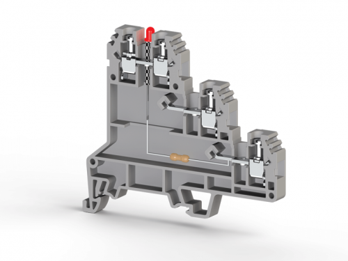309 519, Клеммник 3-х ярусный для датчиков, 2,5мм.кв., с индикацией 24 VDC, (серый), PUK 3 SLD (PNP)/NM Серия V0 | код 0.0.0.3.09519 | KLEMSAN 309 519, Клеммник 3-х ярусный для датчиков, 2,5мм.кв., с индикацией 24 VDC, (серый), PUK 3 SLD (PNP)/NM Серия V0 | код 0.0.0.3.09519 | KLEMSAN