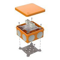 Коробка огнестойкая для о/п двухкомпонентная 60-0300-FR6.0-4 Е15-Е120 RAL2004 100х100х50 (14 шт/кор) Промрукав | код 60-0300-FR6.0-4| ПРОМРУКАВ