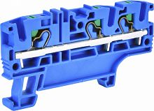 Клемма пружинная ESH-EFC.4/1+2B (4 мм2, синяя, 1вх.+2вых., push-in) | код 003903258 | ETI
