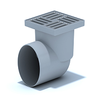 Трап горизонтальный выпуск 110 нержавеющая решетка 15х15см | код TA1112 | АНИ пласт