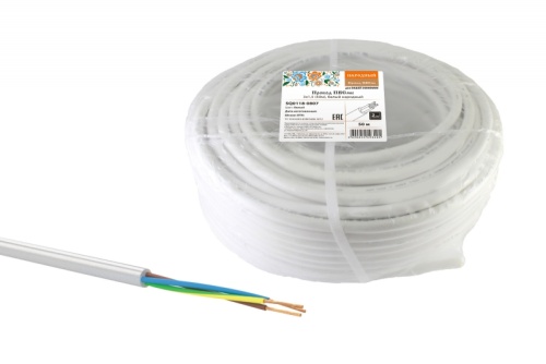 Провод ПВСмб 3х1.5 (бухта 50м) белый Народный ТРТС | код SQ0118-0807 | РЭМЗ ТМ