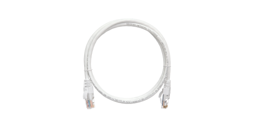 Шнур коммутационный NIKOMAX U/UTP 4 пары, Кат.5е (Класс D), 100МГц, 2хRJ45/8P8C, T568B, заливной, с защитой защелки, многожильный, BC (чистая медь), 24AWG (7х0,205мм), LSZH нг(А)-HFLTx, белый, 5м | код NMC-PC4UD55B-050-C-WT | NIKOMAX
