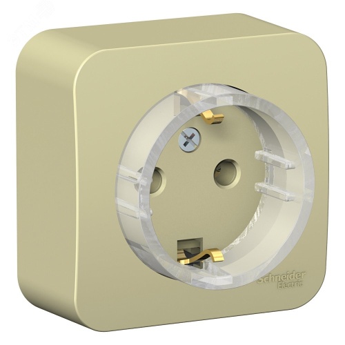 Розетка открытой установки BLANCA с заземлением без шторок, (компакт), с изолирующей пластиной, 16А, 250В, бежевый | код BLNRA110117 | Systeme Electric Розетка открытой установки BLANCA с заземлением без шторок, (компакт), с изолирующей пластиной, 16А, 250В, бежевый | код BLNRA110117 | Systeme Electric