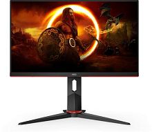Монитор AOC 23.8 Gaming 24G2SPU черный/красный IPS LED 1ms 16:9 HDMI M/M матовая HAS Piv 300cd 178гр/178гр 1920x1080 165Hz FreeSync Premium VGA DP FHD USB 4.41кг | код 1867071 | AOC