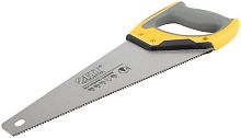 Ножовка по дереву мелкий каленый зуб 14 ТPI 3D заточка 3К пласт.прорезиненная ручка профи 350мм FIT 40481