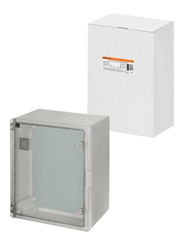 Бокс пластиковый ЩМП-0-10, прозр. крышка, ABS, IP65, от -45 до +75 °С, навесной, (500x350x220) TDM | код SQ0933-0210 | TDM
