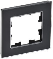 BRITE Рамка 1-мест. РУ-1-2-Бр стекло черн. матовый IEK | код BR-M12-G-31-K02 | IEK