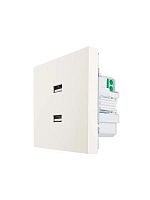 ZIMA Розетка 2-ая USB разъем слоновая кость LEZARD | код 704-9088-192 | LEZARD