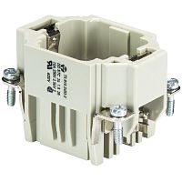 Вилочная контактная вставка REVOS DD, Size 6/6H, обжимная фиксация, 24 полюсов + РЕ, 250 V, 10 А, обжимные контакты поставляются отдельно | код 73.810.2453.0 | Wieland