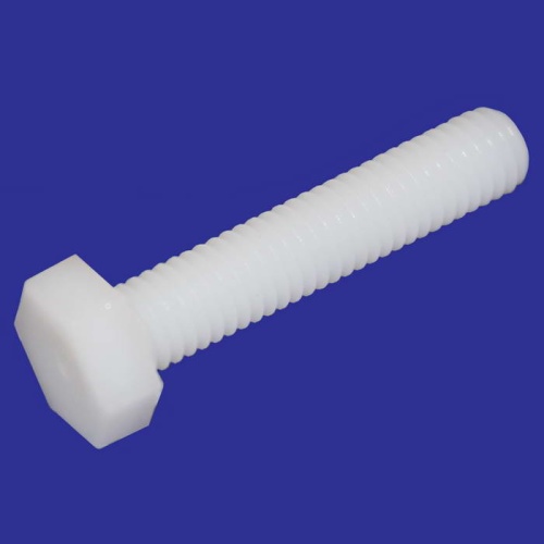 Болт пластиковый полиамидный с полной резьбой RUICHI DIN 933, резьба М4x20 мм, PA66, белый | код 110969 | Ruichi