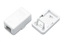 Корпус настенной розетки для установки 1-ой вставки типа Keystone Jack, белый Hyperline SBB3-1-WH | код 441126 | Hyperline