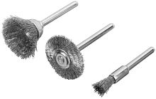 Корщетки из нержавеющей стали, набор 3 шт | код 36906 | FIT