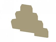 450 150, Концевой сегмент на клеммники 3-х ярусные PUK3T, (бежевый), NPP PUK3T | код 0.0.0.4.50150 | KLEMSAN