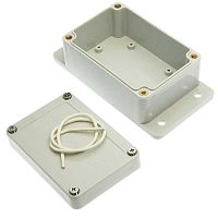 Корпус для РЭА пластиковый пылевлагонепроницаемый с фланцами RUICHI AD2-4-1, 131х68х50 мм, на болтах | код 99670 | Ruichi