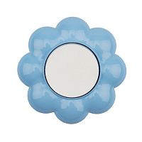 Выключатель одноклавишный KRANZ HAPPY Цветок скрытой установки, белый/голубой | код KR-78-0626 | KRANZ