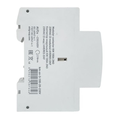 Контактор модульный КМ 100А 2NО 230VAC (3 мод.) AVERES EKF | код km-av-3-100-20-230V | EKF фото 5