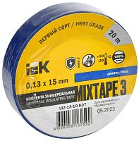 Изолента 0,13х15мм²синяя 20 метров | код. UIZ-13-10-K07 | IEK