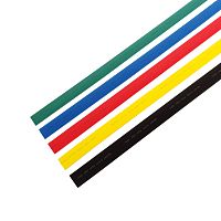 Термоусаживаемые трубки REXANT 20,0/10,0 мм, набор пять цветов, упаковка 25 шт. по 1 м | код 29-0170 | REXANT