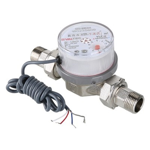Водосчетчик унив, квартирный, с импульсным выходом, до +90^С, 1,5м3, 1/2", 80 мм (NEW) | код. VLF-15U-I | VALTEC Водосчетчик унив, квартирный, с импульсным выходом, до +90^С, 1,5м3, 1/2", 80 мм (NEW) | код. VLF-15U-I | VALTEC