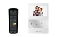 Комплект видеодомофон+вызывная видеопанель SQ-04 White + ML-16HR Black (SQ 04M Wh/ML16HR Bl) | код ИВ-00000202 | SLINEX