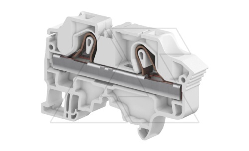 Клемма ZK10/10 пружинный зажим, 2 контакта, 57А, 1000В, серый | код 71001000 | Entrelec Клемма ZK10/10 пружинный зажим, 2 контакта, 57А, 1000В, серый | код 71001000 | Entrelec