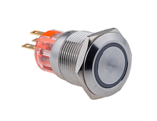 Кнопка IP67, с подсветкой, зеленая, с возвратом, 1NO+1NC, 220В AC, MT67-R220G11 | код 107347 | MEYERTEC