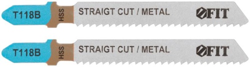 Полотна по металлу, HSS, фрезерованные, волнистые зубья, 76/51/2 мм (T118B), 2 шт | код 40967 | FIT фото 2